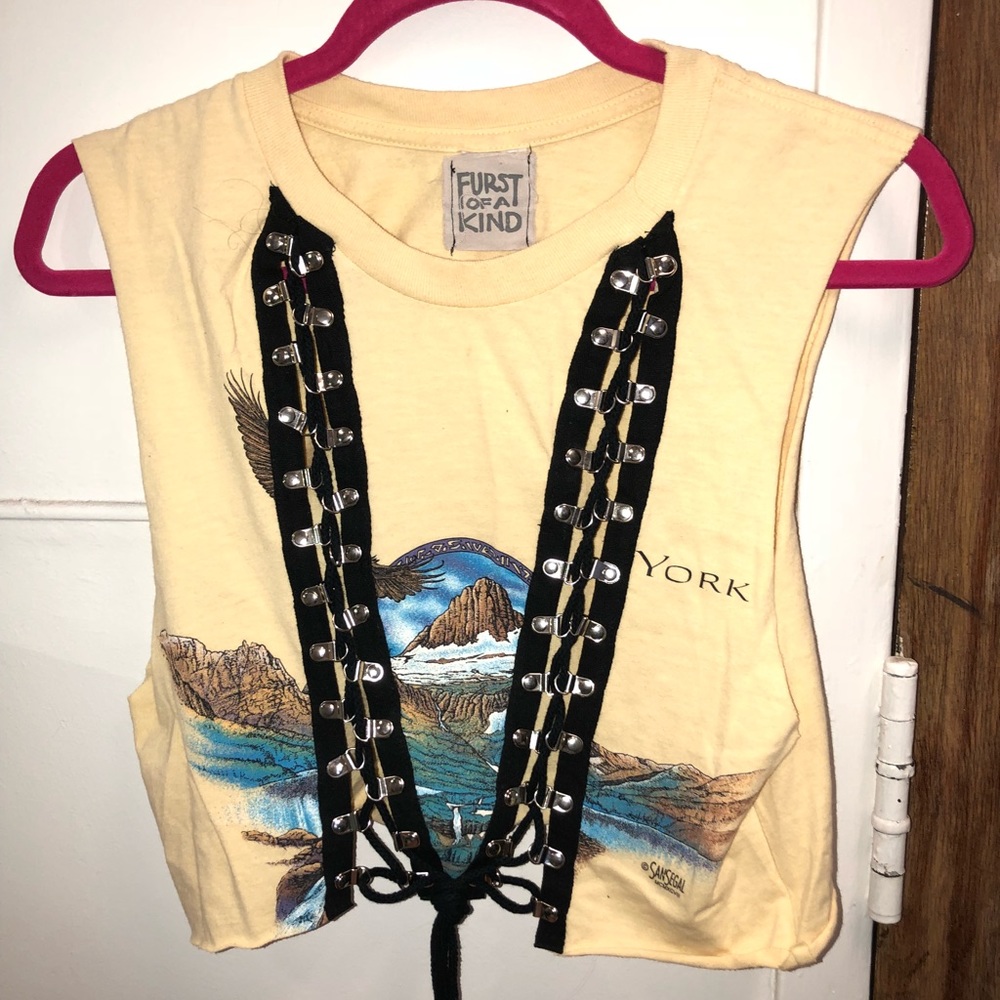 Yellow, vintage tank